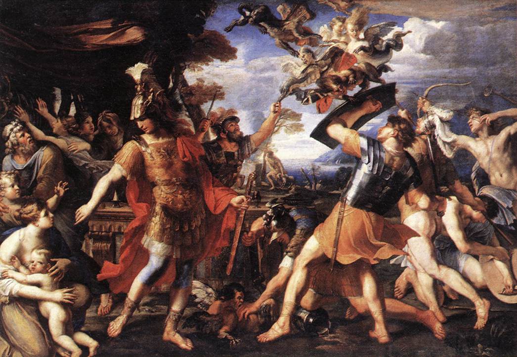 Aeneas ve Beraberindekiler Harpyler'le Savaşırken, Francois Perrier (1646)