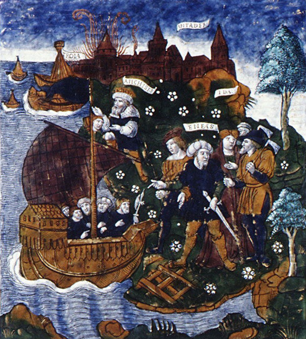 Aeneas Antandros'da Gemilerini İnşa Ediyor (Aeneid, III), 1530–35